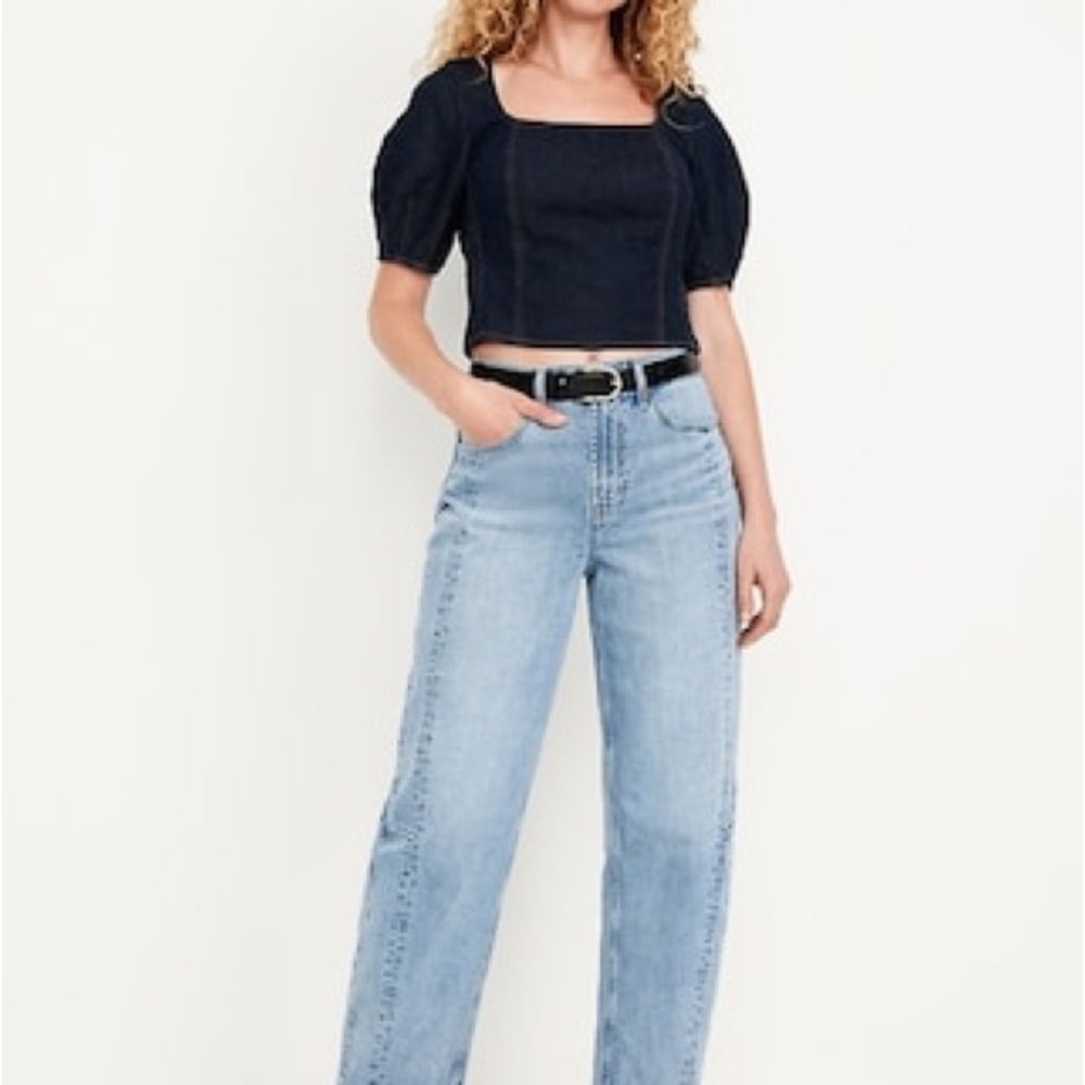 Old Navy Women's Light Blue Straight Leg Jeans